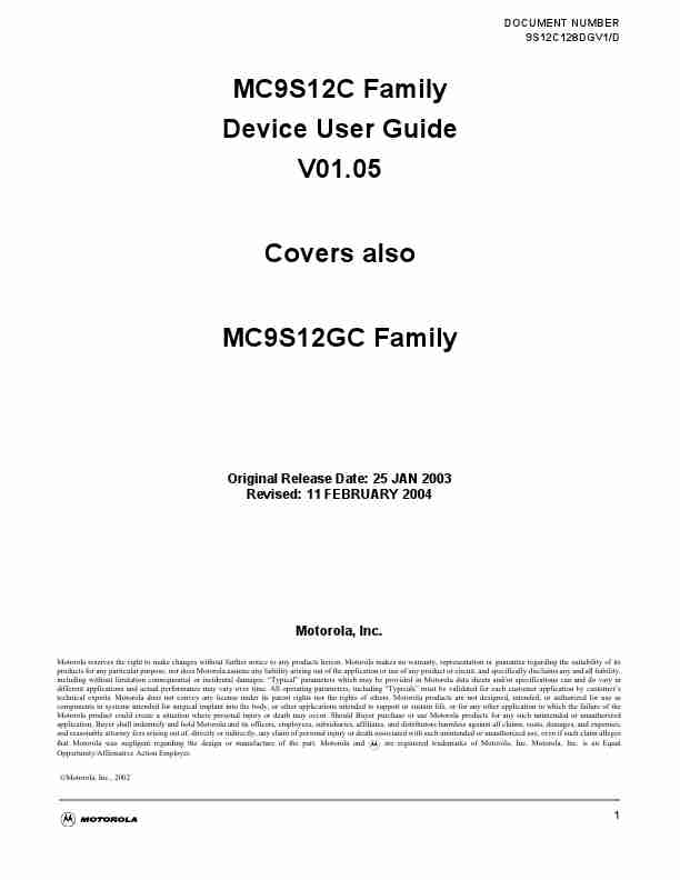 Motorola Network Router MC9S12C-Family-page_pdf